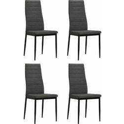 vidaXL Sillas Comedor 4 Unidades Tela Gris Silla de Cocina 96cm 4pcs