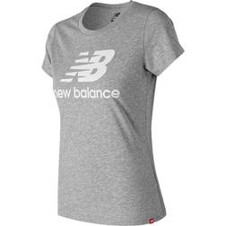 New Balance Essentials Stacked Logo T-shirt Women's - Athletic Grey