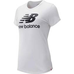New Balance Essentials Stacked Logo T-shirt - White/Black