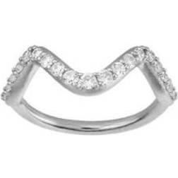 ByBiehl Wave Sparkle Ring Small - Silver/Transparent