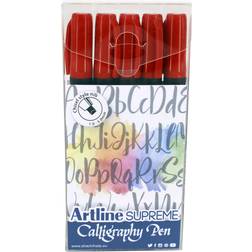 Artline Supreme Calligraphy Pen 1-5mm Red 5-pack