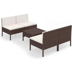 vidaXL 3094307 Lounge-Set, 1 Tisch einschl. 4 Sofas