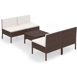 vidaXL 3094307 Loungeset, 1 Bord inkl. 4 Soffor
