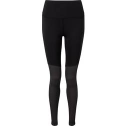 Tridri Rib Knit Contrast Bottom Leggings Women - Black/Charcoal