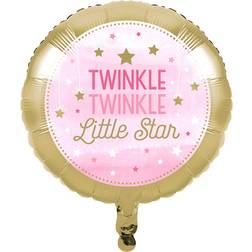 Creative Party ballon Twinkle Girl piger 46 cm folie pink/guld