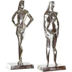 Dkd Home Decor ative Figure Aluminium (2 pcs) (23 x 13 x 62 cm) Figurine