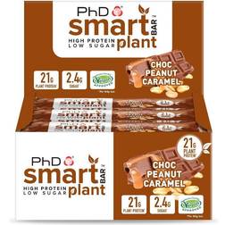 PhD Nutrition Smart Bar Plant Choc Peanut Caramel 12 pcs