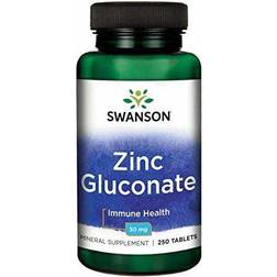 Swanson HEALTH ZINC GLUCONATE 30 mg 250 stk