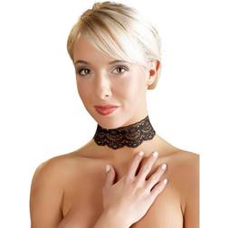 Cottelli Collection Schwarzes Spitzen-Halsband mit Ketten