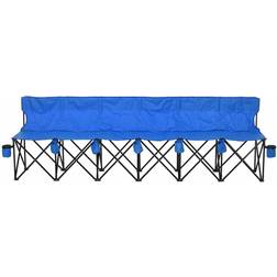 OutSunny Alfresco 6 Seat Folding Camping Chair, Blue