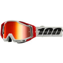 100% Racecraft Goggles with Red Mirror Lens