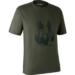 Deerhunter T-Shirt Med Skjold Bark green