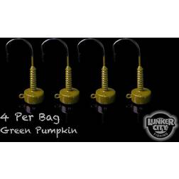 Lunker City Ned Head #2/0 Green Pumpkin 3-pack