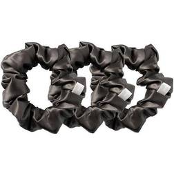 Cloud & Glow Silk Scrunchies Charcoal 4 cm 3-pack