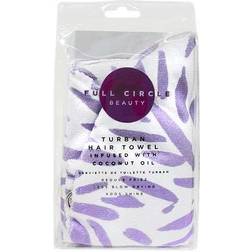Full Circle FCB Lilac Leaf Coconut Oil Infused Hair Towel Turban
