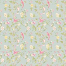 Laura Ashley Summer Palace Duck Egg Wallpaper