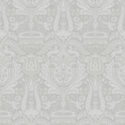 Laura Ashley Heraldic Damask Slate Grey Wallpaper
