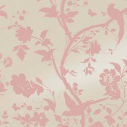 Laura Ashley Oriental Garden Pearlescent Chalk Pink Wallpaper