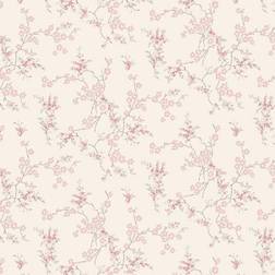 Laura Ashley Oriental Blossom Wallpaper Blush