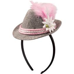 Folat Oktoberfest Diadem Minihatt Rosa