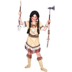 Vegaoo Indian tjej maskeraddräkt deluxe Running bear Prinsess 116 cm