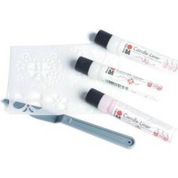 Marabu Marabu Candle Liner Dekorationsfarve Til Lys Med 3 Farver, Sommerfugle