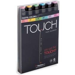 Touch Twin Markers, 6 stk. pastelfarver