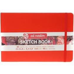 Talens Art Creation Sketchbook Red 14.8x21cm 140g 80 sheets