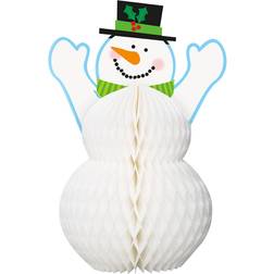 Unique Party Deco Bonhomme de Neige 3D (30 cm) Papier Nid d'Abeille