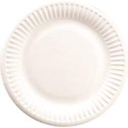 Creativ Company Bio papperstallrikar, Dia. 15 cm, vit, 1 förp