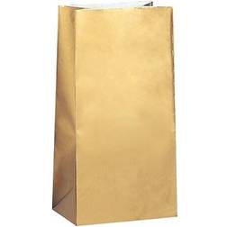 Unique Party Papieren Gift Bags Goud Metallic (10st)