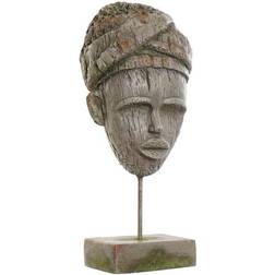 Dkd Home Decor Dekorativ figur Glasfiber Metal Afrikansk kvinde (20 x 12 x 55 cm) Dekorationsfigur