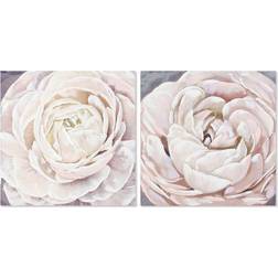 Dkd Home Decor Tavla Blomster (2 pcs) (80 x 3 x 80 cm) Tavla