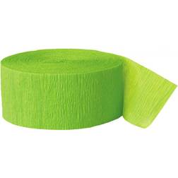 Unique Party (One Size, Lime Green) Crepe Streamer Roll (81ft)