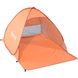 Outsunny Pop Up Beach Tent Orange