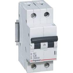 Legrand Automatsikring RX3 C 6A 2P, 2M, 6kA