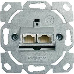 Telegärtner J00020A0502 Netzwerkdose 2fach, J00020A0502