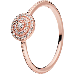 Pandora Elegant Sparkle Ring - Rose Gold/Transparent