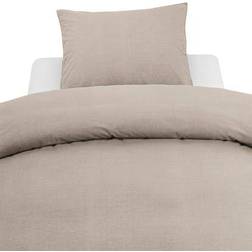Borganäs Washed Påslakan Brun, Beige, Grå (210x150cm)
