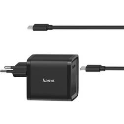 Hama Cargador 200005, Fuente alimentación Cable USBC, 2 m, Negro