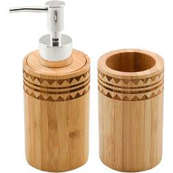 Dkd Home Decor Badkamerset Met Zeeppompje En Tandenborstel 11 cm