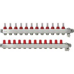 Danfoss Floor Heating Manifold 12+12 SSM With Flowmeter