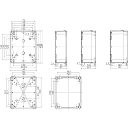 Schneider Electric Kasse Polycarbonat 241x194x87 Gråt Låg