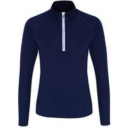 Tridri Performance Quarter Zip Top Women - Navy/White