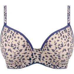 Freya Wild Side Moulded Plunge Bra - Animal