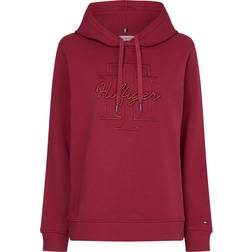 Tommy Hilfiger Monogram Embroidery Regular Fit Hoody - Crimson Ruby