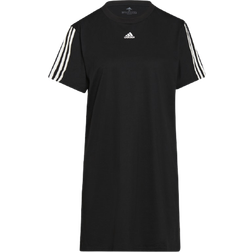 Adidas Women's Essentials Loose 3-Stripes Dress - Black/White