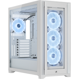 Corsair 5000X RGB QL Edition Mid-Tower ATX Vetro Temperato Bianco