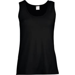 Universal Textiles Women's Value Fitted Sleeveless Vest - Jet Black