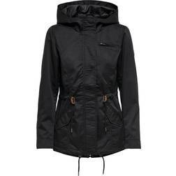 Only Lorca Canvas Parka Jacket - Black